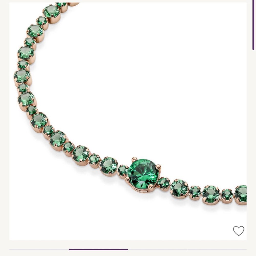 NWOT Pandora emerald pave tennis bracelet - Picture 3 of 4